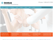 Tablet Screenshot of dundasphysio.com